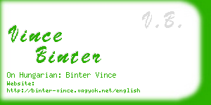 vince binter business card